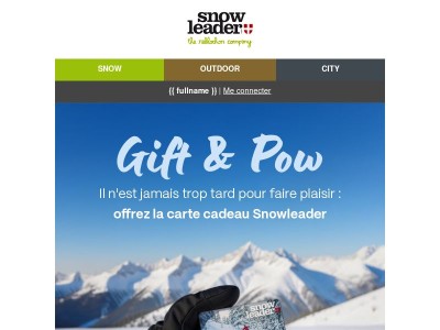 Offrez la carte cadeau Snowleader à Noël