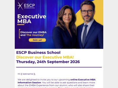 [ESCP Business School] Learn more about our Executive MBA!