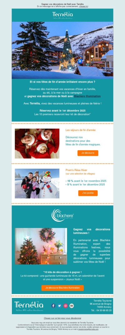 Gagnez vos décorations de Noël avec Ternélia