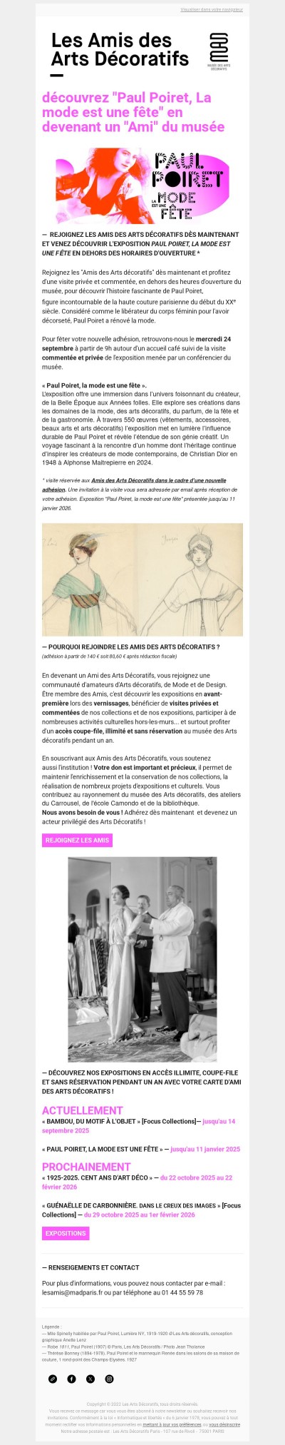 Devenez un membre des Amis des Arts Décoratifs !