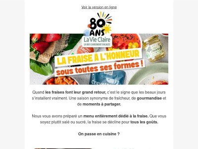Au menu : la fraise à l'honneur !