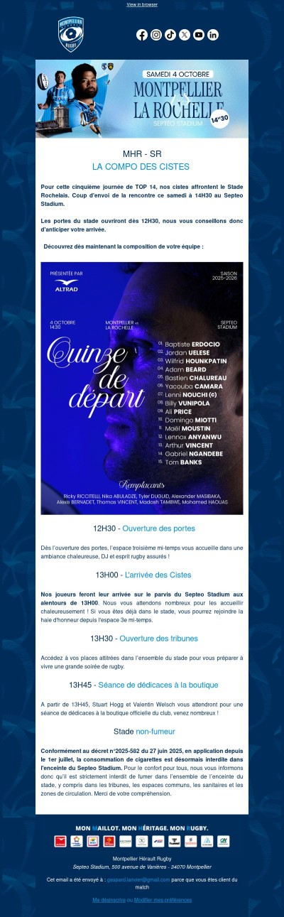 📣 MHR - SR : La Compo des Cistes