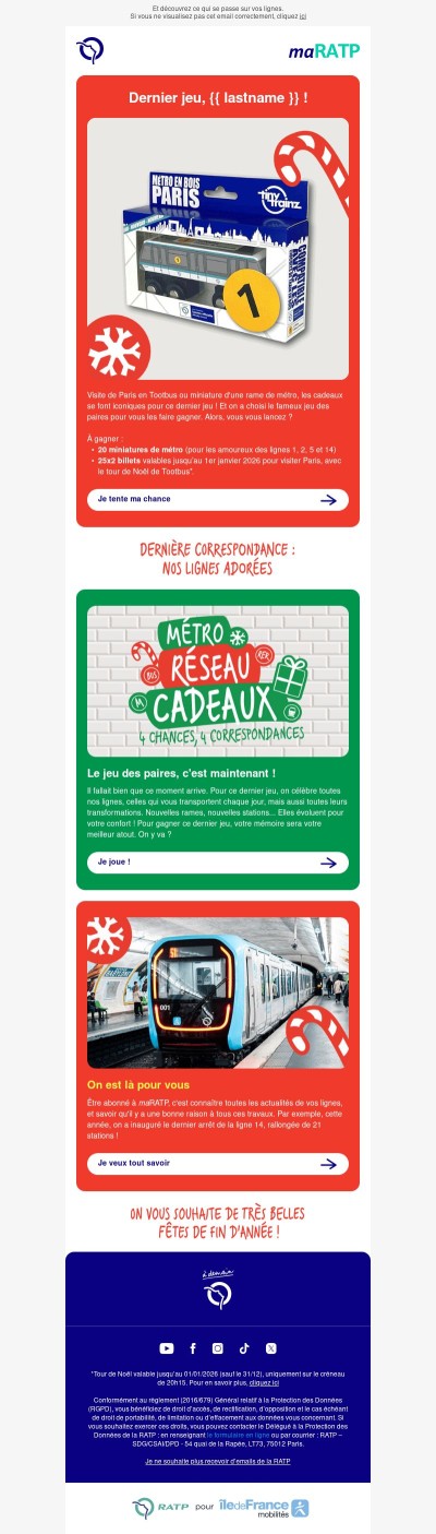❤️️💚 Un tour de Noël en bus touristique, ça vous dit {{ lastname }} ?