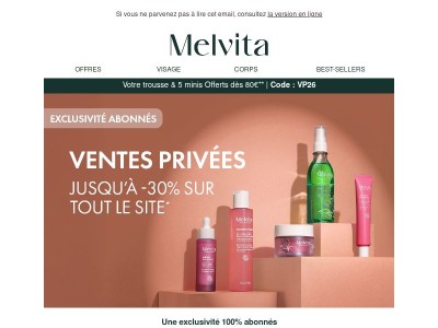 Ventes privées : Jusqu'à -30% ✨