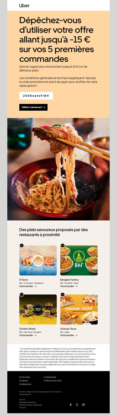 Régalez-vous doublement avec une réduction de 15 €