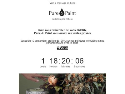 Il est encore temps : -20% sur tout notre site!