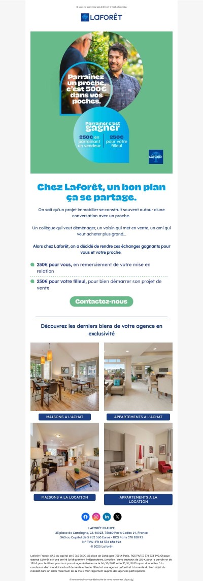 Chez Laforêt, parrainer c'est gagner 