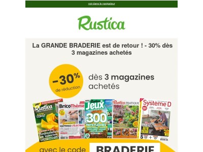 30% dès 3 magazines achetés : complétez votre collection !