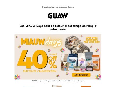 -40% sur le 2e article pour Pâques 🔥