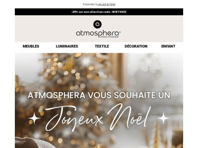 Toute l’équipe Atmosphera vous souhaite un Joyeux Noël 🎅