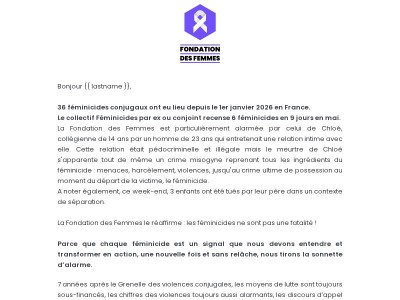 Alerte : 6 féminicides en 9 jours en France