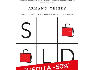 Top départ pour les SOLDES ! Jusqu’à -50% !