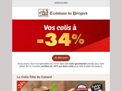 Vos colis gourmands à -34%