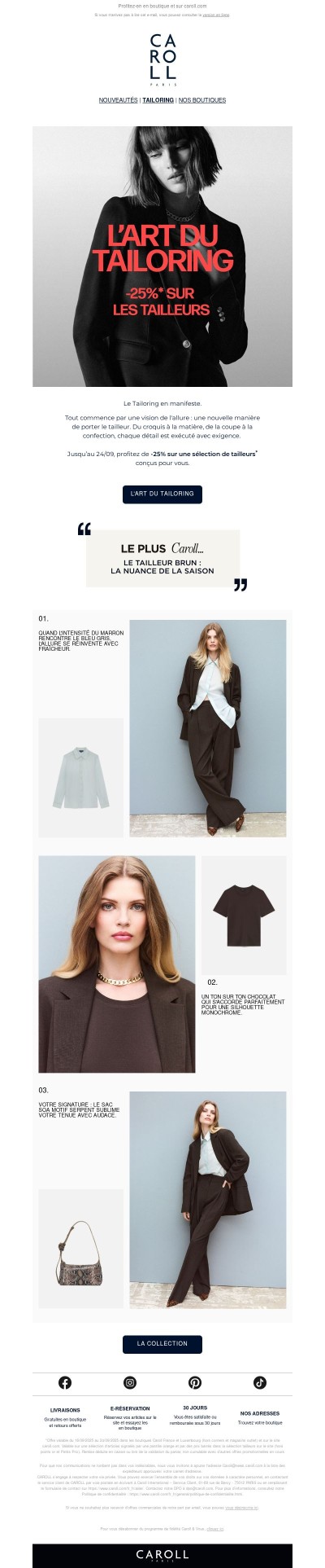 L'Art du Tailoring | -25% sur les pièces de tailleur