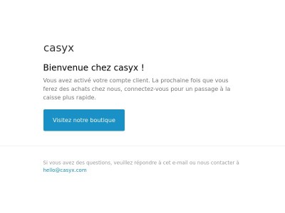 Confirmation du compte client