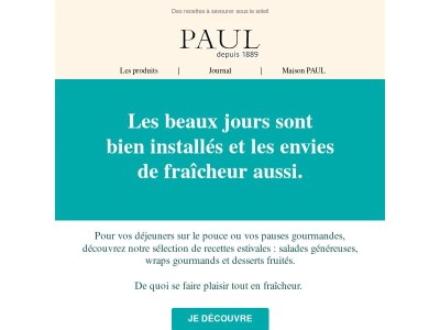 🥗 Les recettes fraîcheur PAUL pour profiter de l’été  