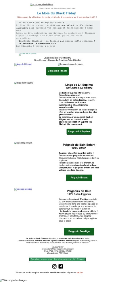 Le mois du Black Friday ⚡ -20% sur la sélection​