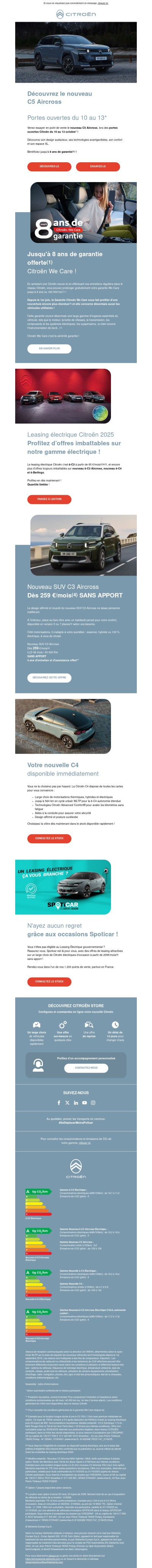 Newsletter octobre : le nouveau C5 Aircross est arrivé !