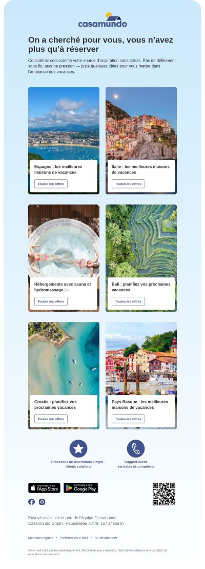 🦦 Vous vous détendez. On s’occupe du reste.