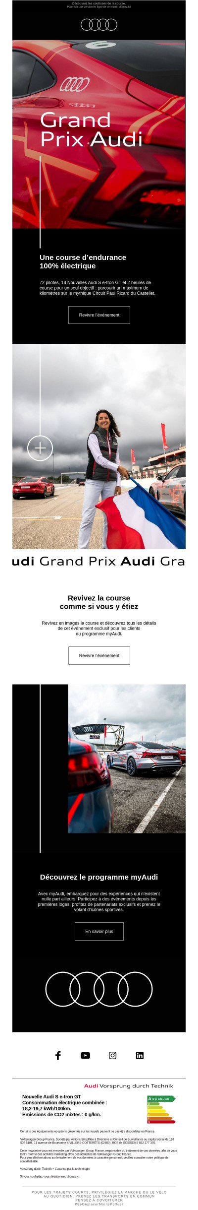 Le Grand Prix Audi comme si vous y étiez.