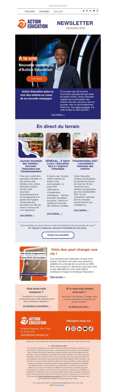 Newsletter Novembre : Donnons la parole aux enfants !