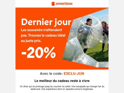 Plus que quelques heures pour offrir un souvenir avec -20%