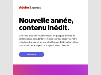 Créez facilement des publications pour le Nouvel An avec Adobe Express