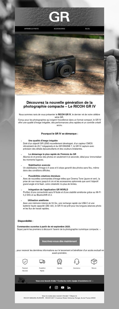 📸 Découvrez le tout nouveau RICOH GR IV
