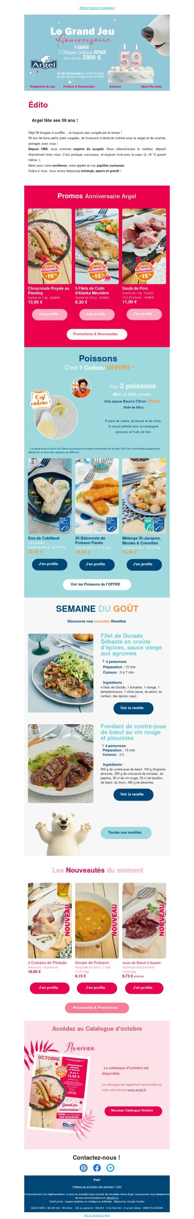 🎂 Octobre : Grand Jeu Anniversaire : Argel vous fait gagner vos vacances d’une valeur de 2000 € ✈️⛵️🎁