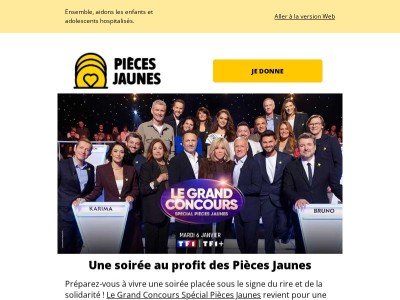 Les Pièces Jaunes vous donnent rendez-vous ce soir 📺