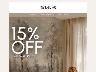 15% de réduction pour un intérieur apaisé