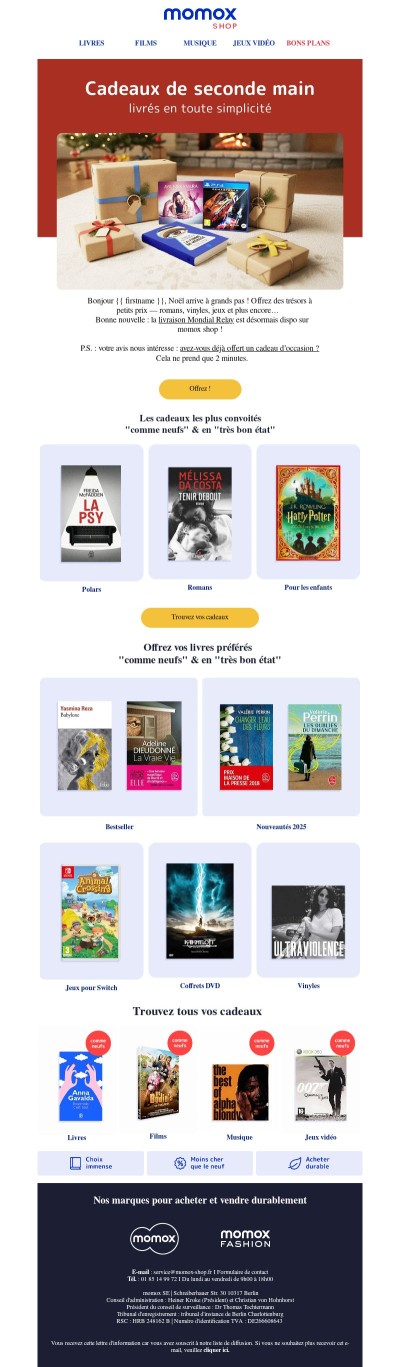 "🎁 Trouvez le cadeau parfait & récupérez-le près de chez vous "