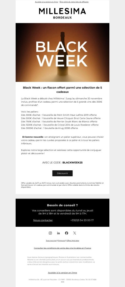 🎁 Black Week : Un cadeau offert dès 300€ d’achats !