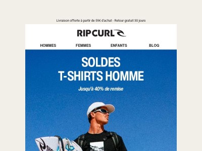 Tee-shirts homme : notre sélection Soldes jusqu'à -40%