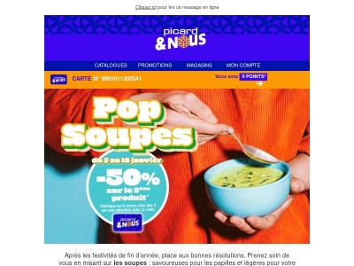 🥣 Doublez le plaisir de la soupe : la 2ème à -50 %