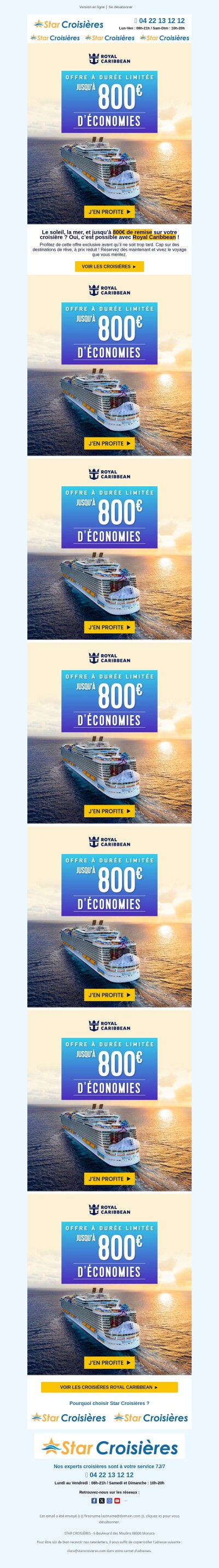 ⏳ Plus que quelques jours pour économiser 800€ sur votre croisière