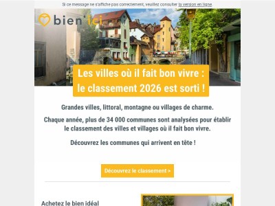 🏠 Nouveau classement des villes préférées des Français