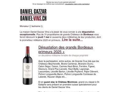 Participez à la plus belle dégustation de Bordeaux de Suisse (dernier jour) !