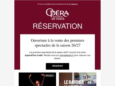 Réservez à midi les premiers spectacles de la saison 26/27 !