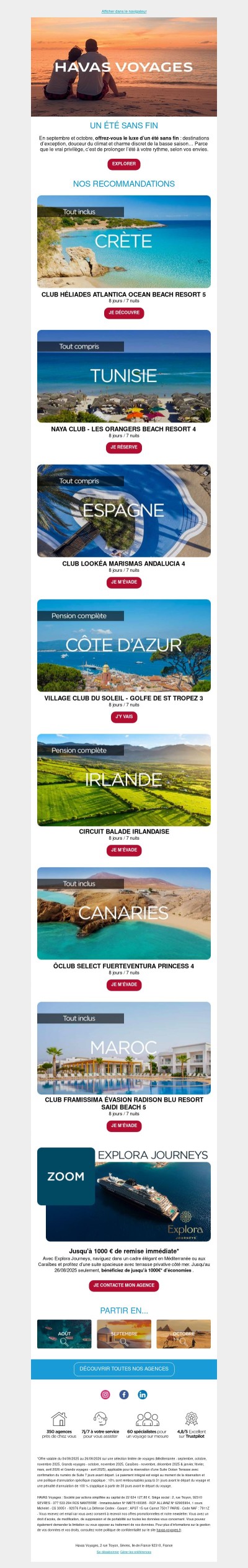 Nos destinations coup de cœur 💛