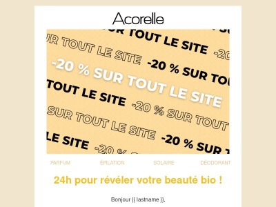 -20% sur tout le site pendant 24h 💚