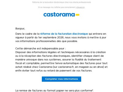 Pensez à mettre à jour vos informations professionnelles !