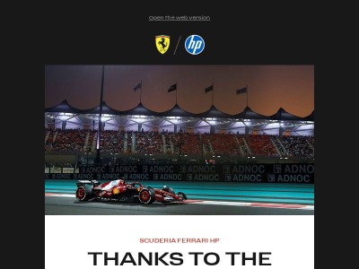 Thanks to the Team for all the hard work and thanks to the Tifosi