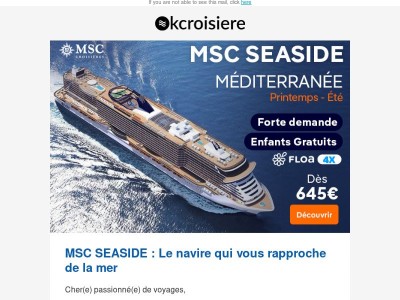 🌊 MSC Seaside : Découvrez la Méditerranée autrement