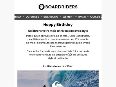 Joyeux anniversaire – 20% offerts pour fêter ça !