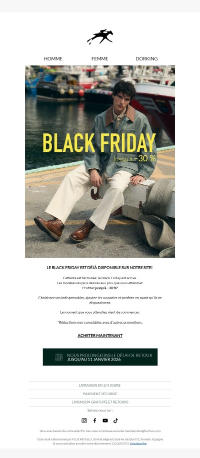 Black Friday 💥 Jusqu'à 30 %