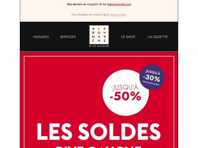 Nouvelle démarque : jusqu'à -30% supplémentaires