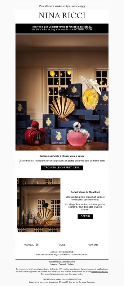 Les coffrets à offrir sont arrivés