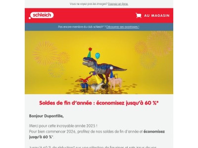 Soldes de fin d’année : économisez jusqu’à 60 %*