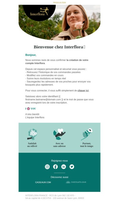 Création de votre compte Interflora 🌹